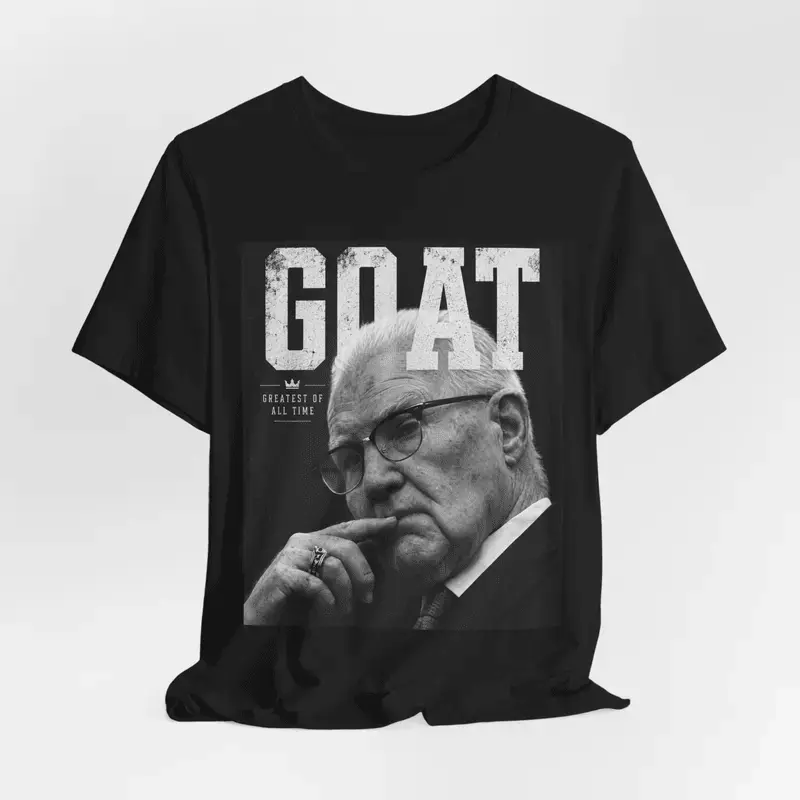 Kevin Reddington GOAT Portrait T-Shirt, Greatest of All Time Graphic Tee, Vintage Black Photo Shirt, TV Crime Drama Fan Gift for Men and Women