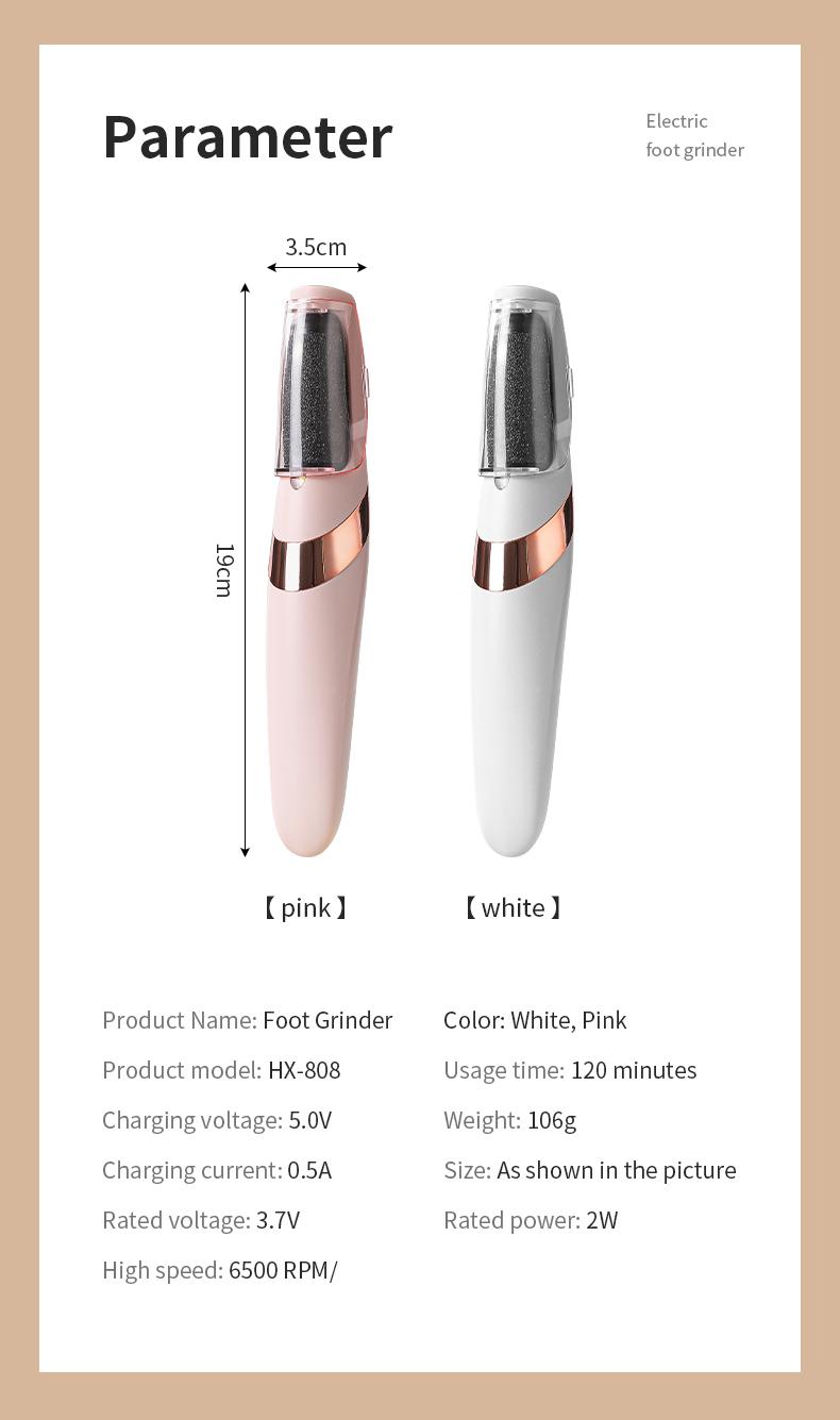 Electric Feet Callus Remover,Portable Electronic Foot File Pedicure Tools,Waterproof Foot Scrubber File,Pedi Foot Care for Dead,Hard Cracked Dry Skin Manicure Nail Nail Care Cutics Nail Art