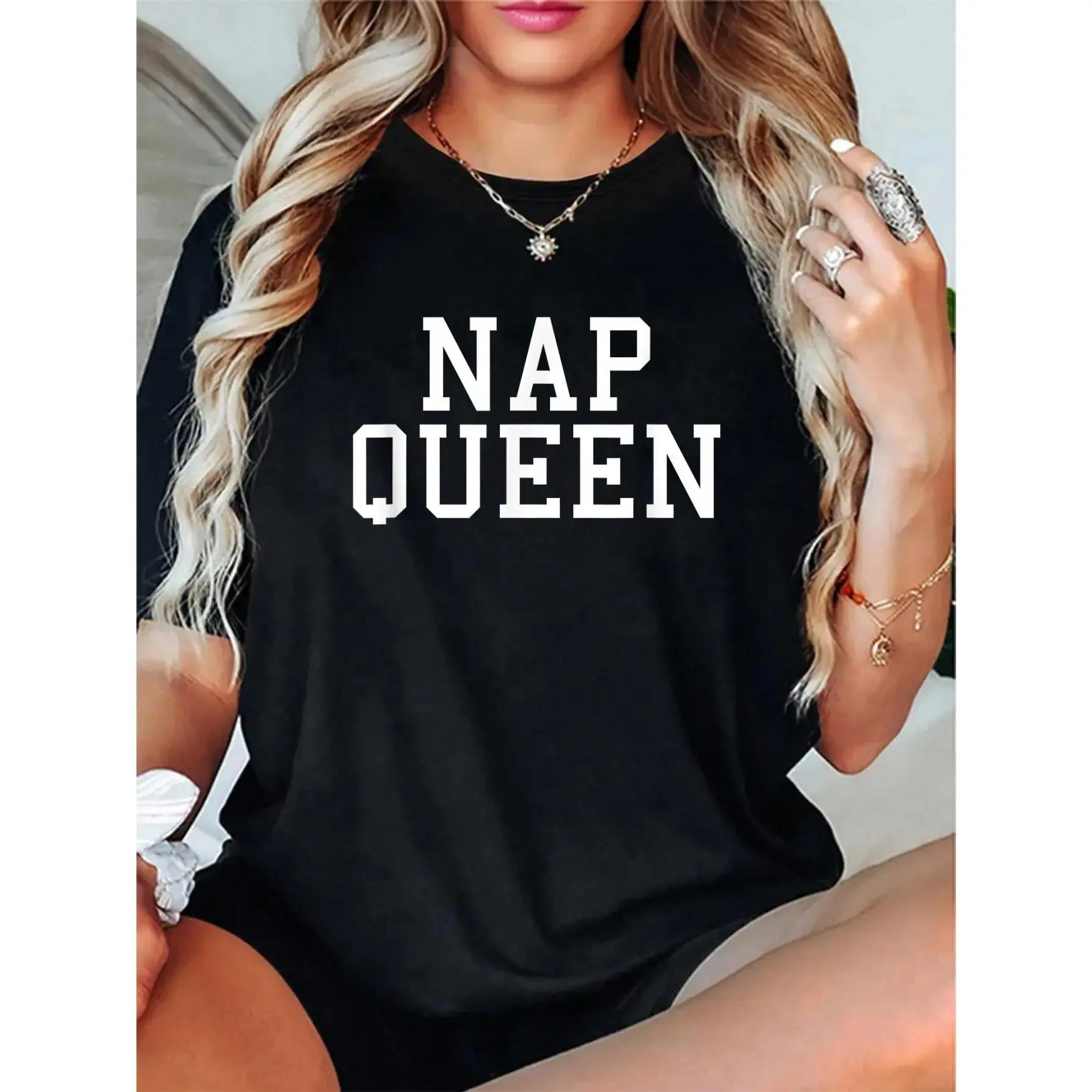 100% Cotton Unisex NAP QUEEN Novelty T-shirt Tee Shirt Top Sleep Women Sleepy T-Shirt - Believe In Yourself Tee – Soft Touch, Streetwear 40
