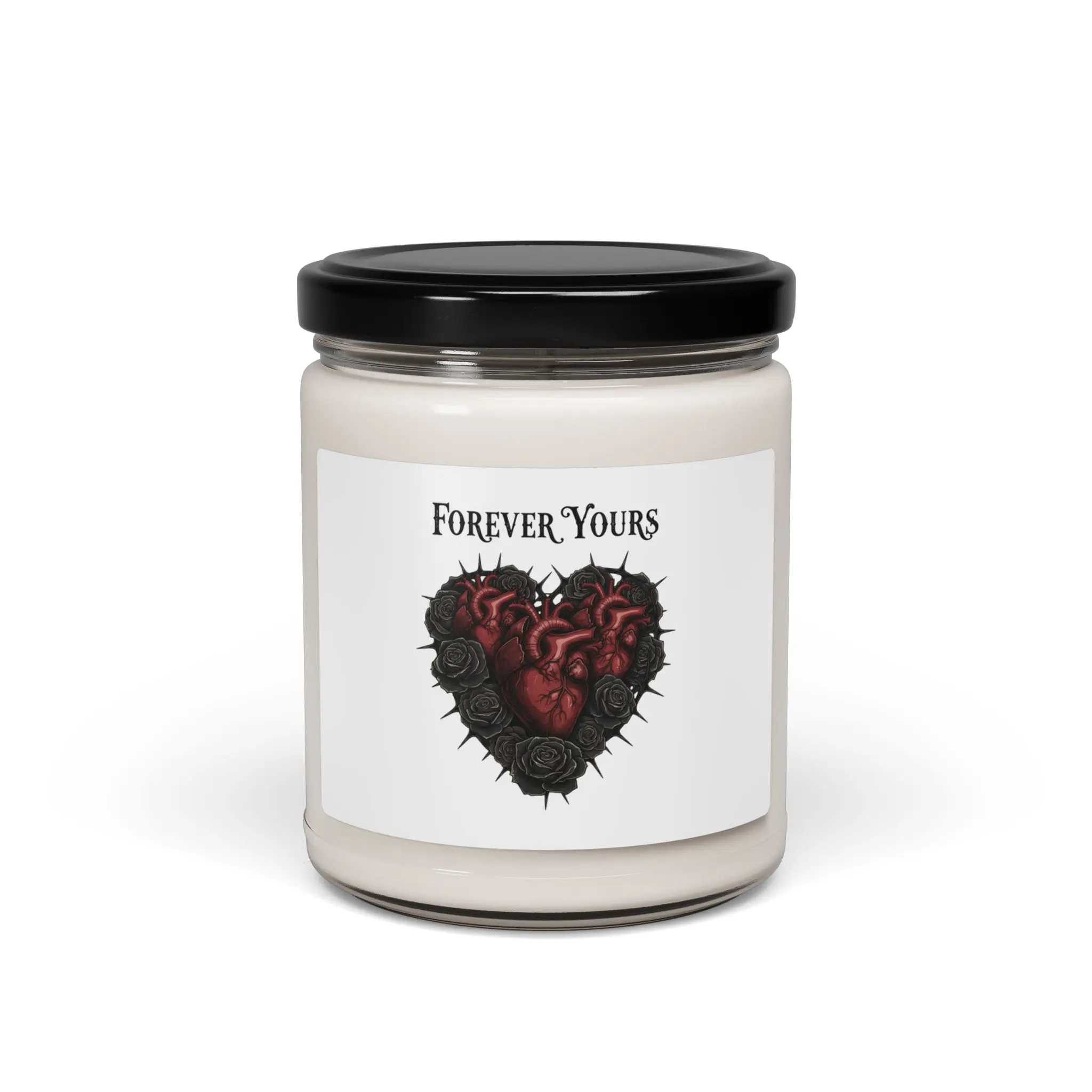 Forever Yours Heart Candle | Goth Valentine, Dark Romance Soy Candle