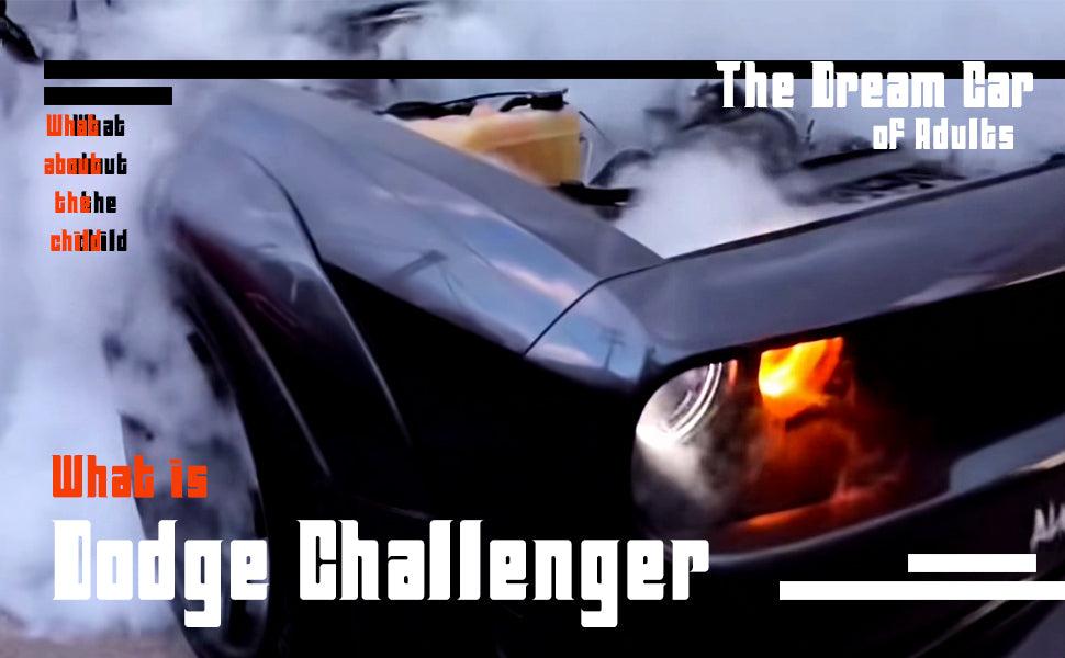 【GARVEE】Licensed Dodge Challenger 12V Electric Ride-On Car with Remote Control, LED Lights, Bluetooth, MP3, Battery Display, Volume Control - Multiple Colors Including White, Black, Red, Pink, Police, and Blue