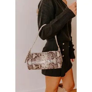 Rachel Faux Leather Purse in Snake Print