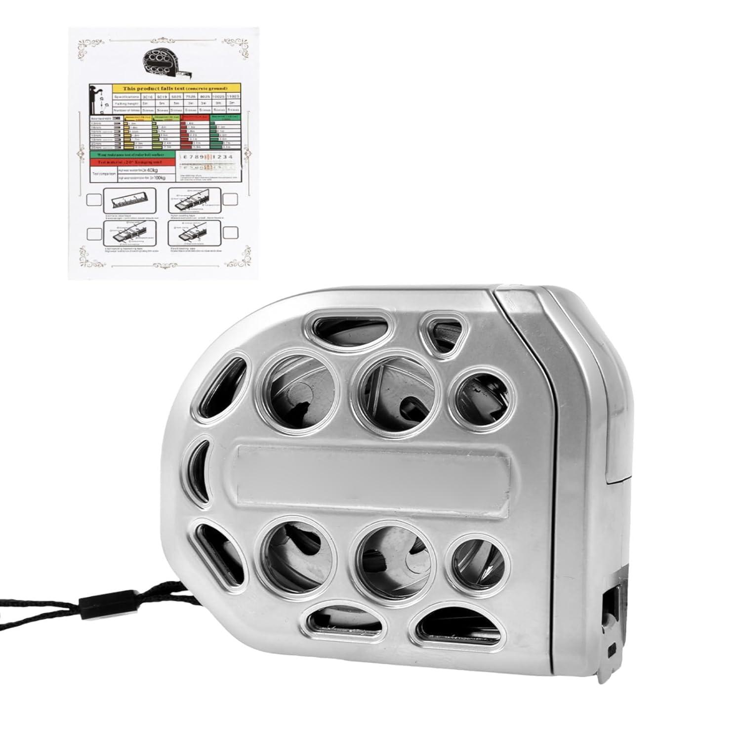 Votrek 25FT Stainless Steel Measuring Tape, Anti Rust,Strong Magnetism on The Bottom,Hollow Design, Gift Tape,Portable self-Locking Tape Measure for Household Woodworking Votrek 25FT Stainless Steel Measuring Tape, Anti Rust,Strong Magnetism on The Bottom,Hollow Design, Gift Tape,Portable self-Locking Tape Measure for Household Woodworking