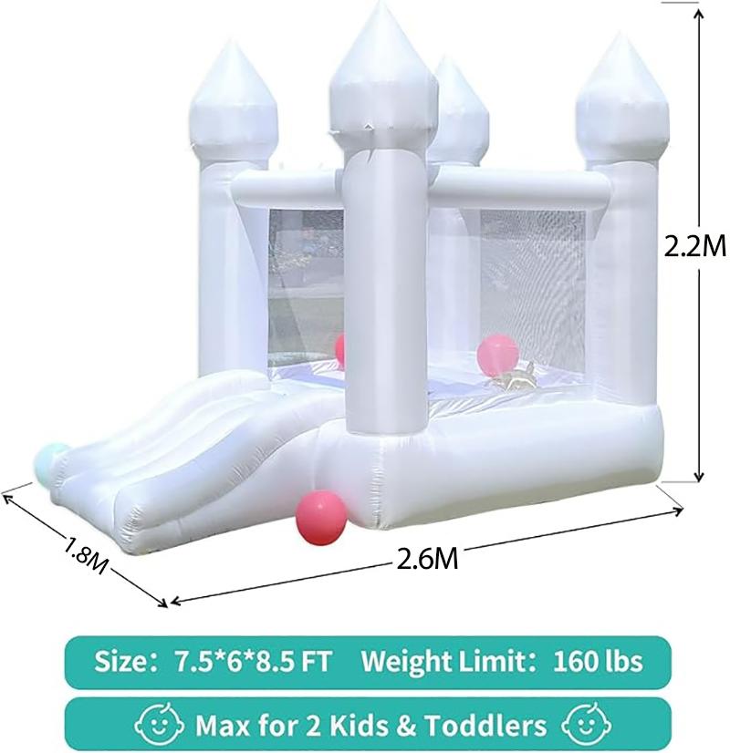 6FT Oxford Bouncy Castle Outdoor Inflatable Inflatable Halloween Christmas Decoration Jumping Castles Children Birthday Party Bounce House With Slide