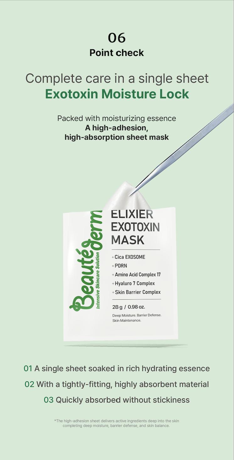 Beauté Derm] Elixier Exotoxin Mask 28ml with Squalane Exosomes