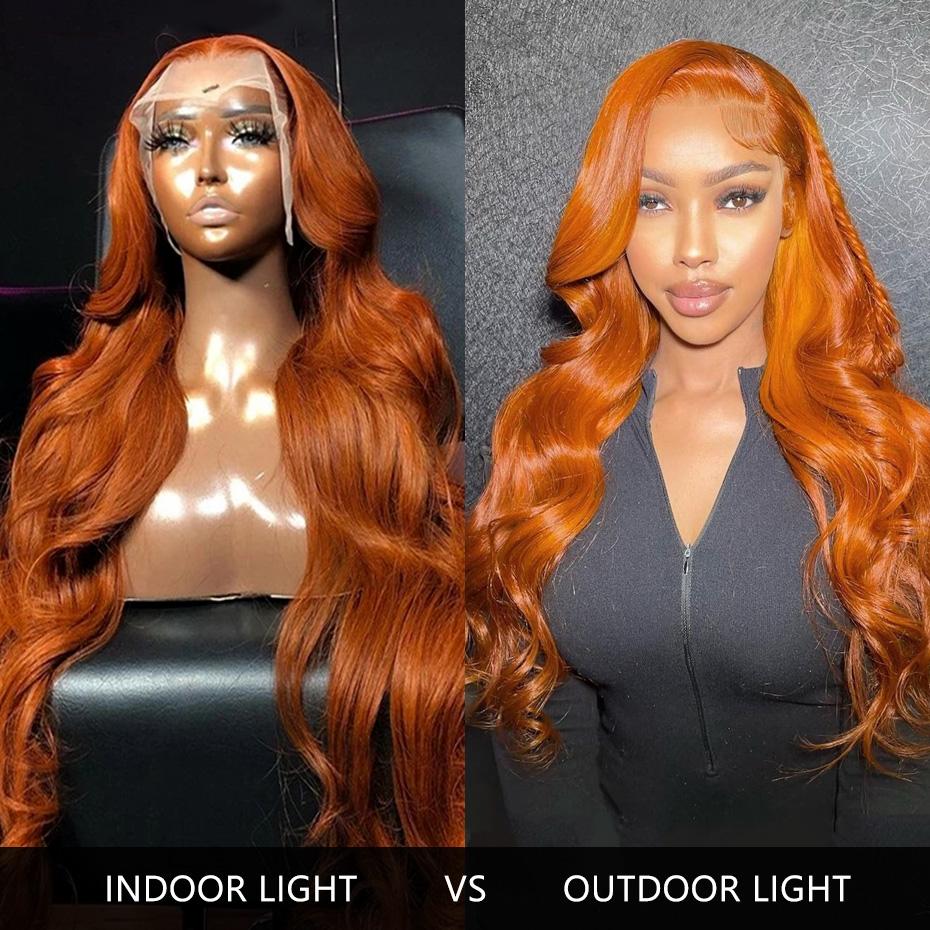 Bling Hair Body Wave 28 30Inch Reddish Brown Lace Front Wig Human Hair Wigs For Women Brazilian 13X4 13x6 Burnt Orange Transparent Lace Frontal Human Hair Wig 180Density TikTokShopBlackFriday