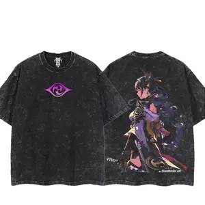 raiden genshin impact v4 Comfort T-shirt, Double-Sided Graphic Tee, Unisex Casual Comfort T-shirt, Soft Wearable Gift, Game Lovers Graphic Tee, Vintage game Streetwear for Daily Fit, Soullive Gamer, Everyday wear,Y2K