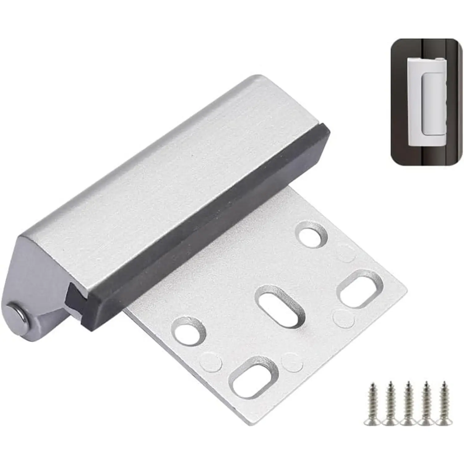 Alloy Metal Home Security Door Lock - Anti-Theft Reinforced Lock for Inward-Swinging Doors, Withstands 800 lbs, Includes 8 Screws to Prevent Unauthorized Entry, Includes Screws