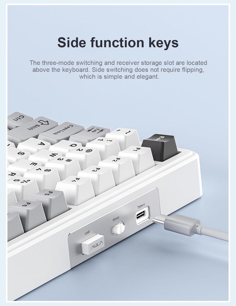 AULA F99 Wireless Mechanical Gaming Keyboard, Numpad Tri-Modes 2.4G Bluetooth Compatible Hot Swappable Custom Keyboard, Pre-lubed Linear Switches, Gasket Structure, RGB Rainbow Backlit Keyboard for Office Computer Creamy Keyboard TikTokShopfalldealsforyou