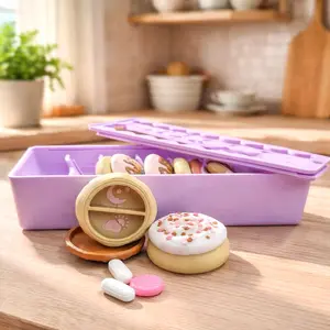 Cookie Shaped Weekly Pill Organizer, 3D Printed PLA, Day & Night Compartments, Sliding Lid Box, best gift for her, medicine organizer weekly