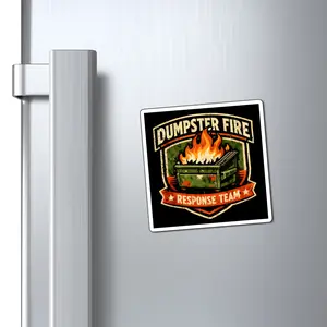 Dumpster Fire Response Team Magnet | Funny Dumpster Fire Graphic Magnet