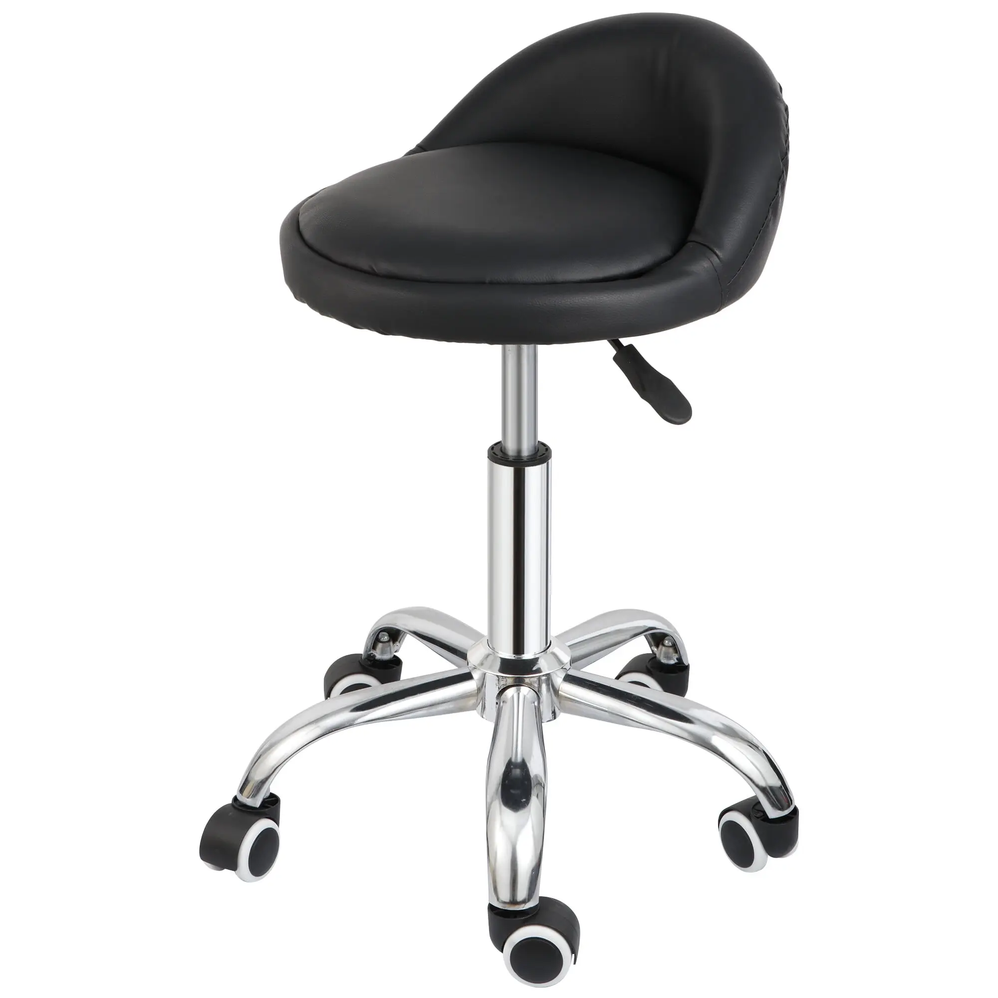 Segawe Ergonomic 360-Degree Swivel Rolling Chair - Black Adjustable Height Chair for Indoor Spa Salon, Commercial Office Furniture Use, Adjustable Height Chairs