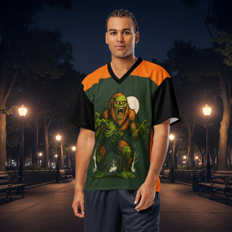 Zombie Squatch American Football Halloween Jersey