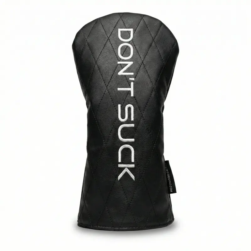 Don’t Suck™ Driver Headcover — Premium Black Diamond Quilted Fit (460cc) Golf Bag Golf Accessory