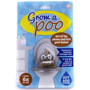 Grow A Poo - Just Add Water 600% Larger! Emoji Poop Turd Crap Gag Joke Toy Gift