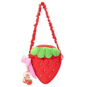 Whatever Makes You Happy Strawberry Shortcake Quilted Strawberry Crossbody Bag