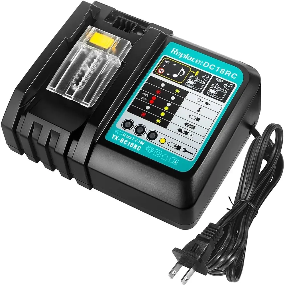 18V 3A Rapid Lithium Battery Charger for Makita All 7.2V-18V LXT Lithium Battery