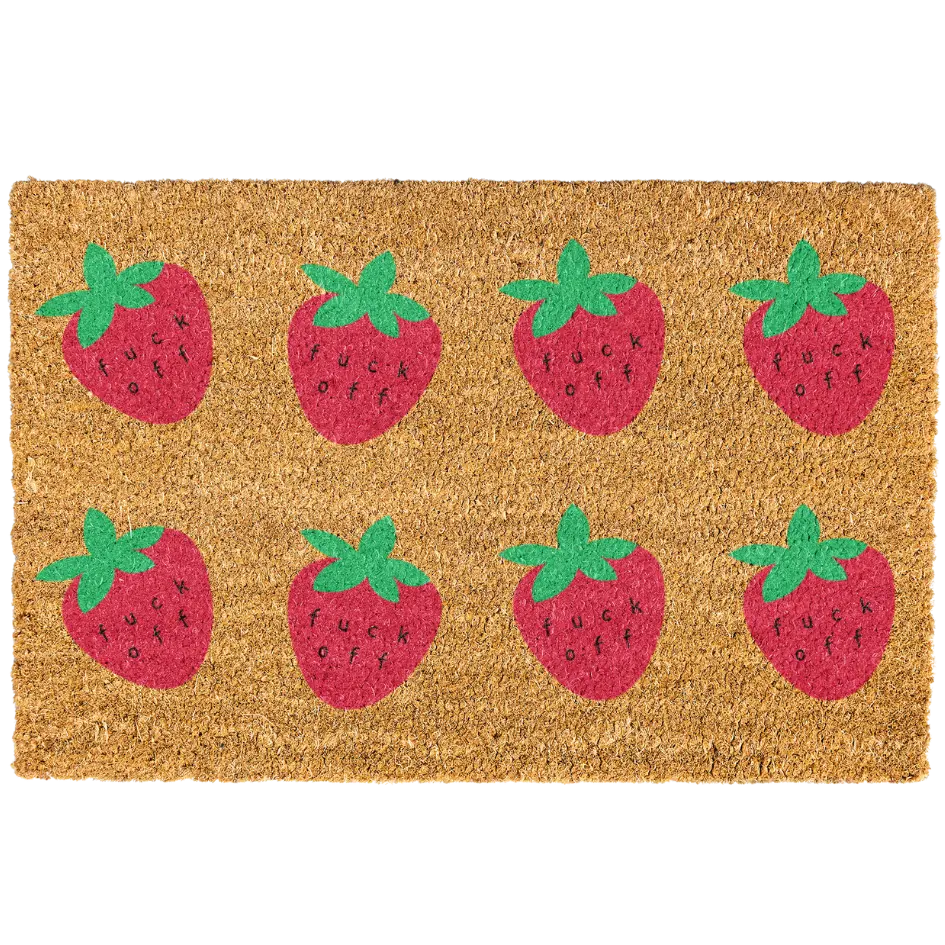 Strawberry F* OFF Doormat Spring Doormat - Funny - Rude - Go Away