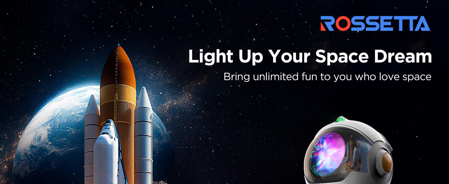 Rossetta Astronaut Galaxy Projector, LED Night light Christmas Light for Kids Room with Timer and Remote, Gifts for Adults, Teens, Birthday,Christmas