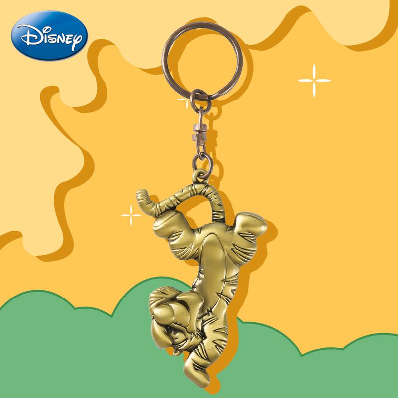 Disney Winne The Pooh Tigger Alloy Keychain 1PC Officially Licensed 3D Figurine Bag Clip Charms Anime Figure Keychain Anime Collector Kering Backpack Decor Durable Exquisite Alloy Gift