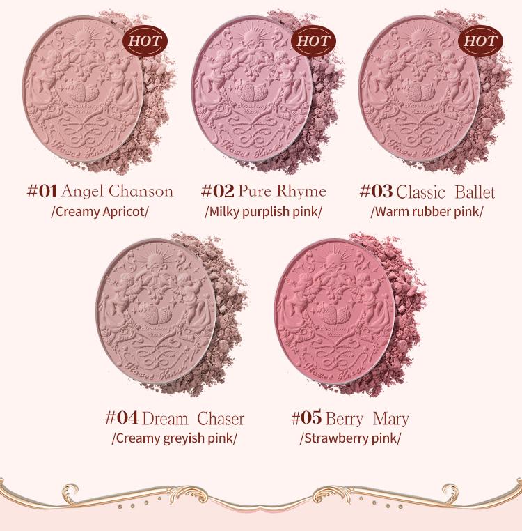 Flower Knows Strawberry Rococo Collection Embossed Blush, powder, high pigment, longlasting, smooth, dealsforyoudays