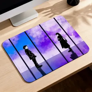 LIVEKEY - Artistic "Mirror Glance" Mouse Pad with 360° Reinforced Edges & Anti-Slip Base, Water-Resistant Soft Surface for Office, Home, Gaming PC & Mac Setup, Unique Purple Blue Design Gift Idea​