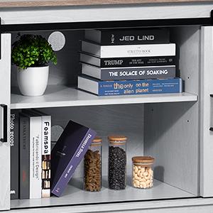 YITAHOME Farmhouse TV Stand for 65/60/55 Inch, Modern Entertainment Center with Sliding Barn Door, Wood TV Media Console Storage TV Cabinet for Living Room, 300lbs