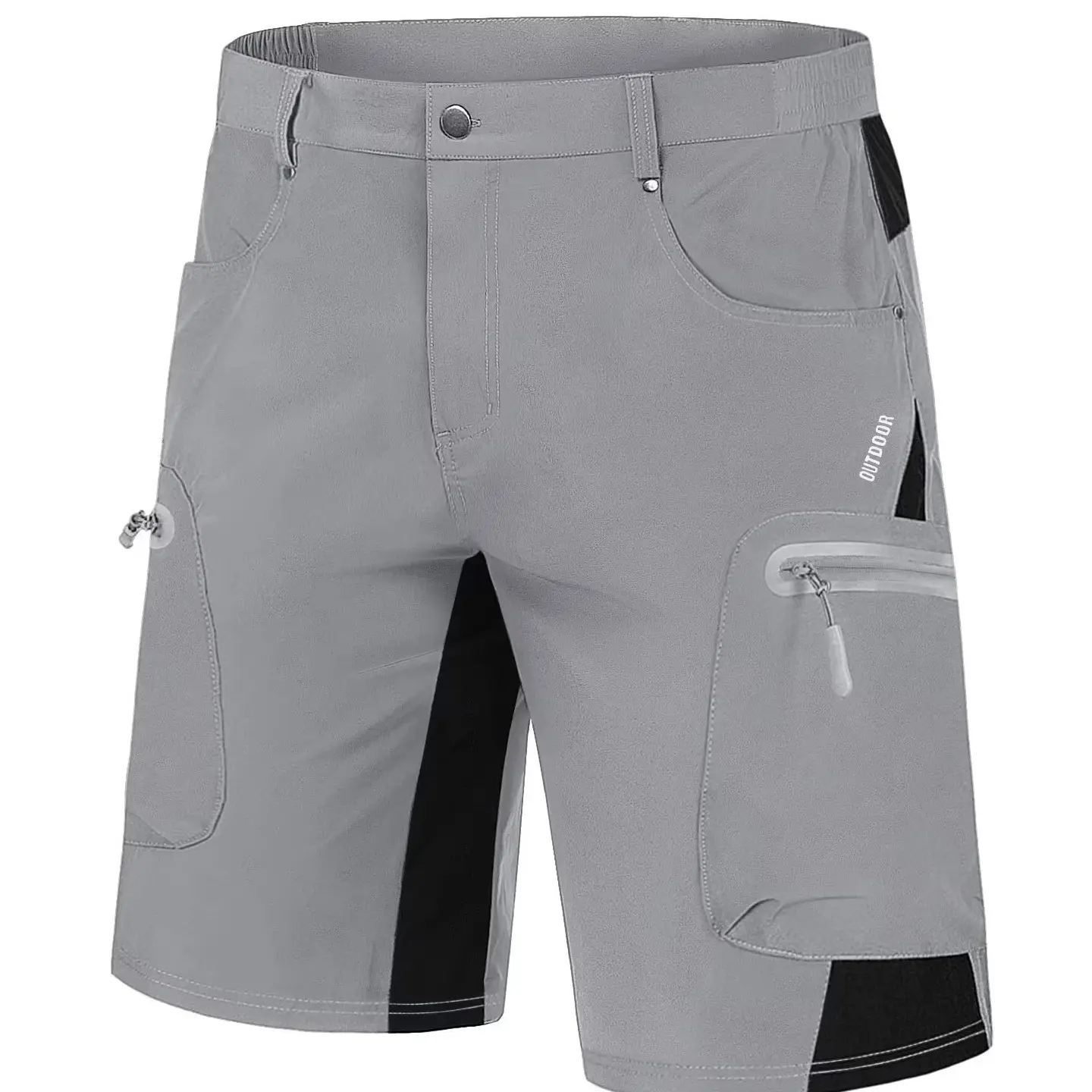 MAGCOMSEN Men's Color Block Ripstop Hiking Shorts, Quick Dry Stretch Athletic Shorts with 5 Pockets for Outdoor, Workout, Cycling, Stretch Shorts, Running Workout Shorts