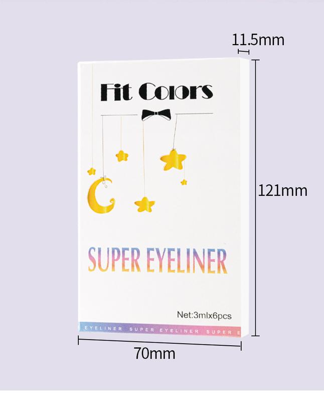 Fit Colors Chameleon Eyeliner Set 6 Color-Changing Liquid Liners Long-Lasting Waterproof Formula with Flexible Tip for Metallic Shimmer Makeup