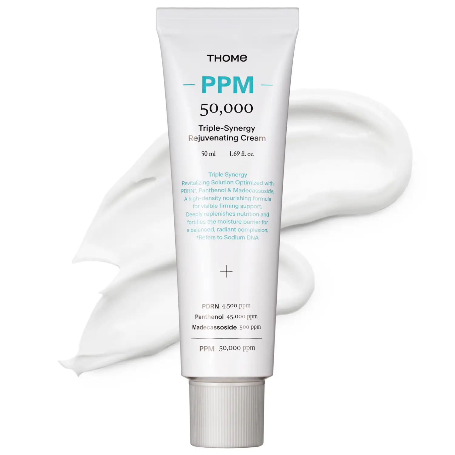 [THOME Official] PPM 50,000 Triple-Synergy Rejuvenating Cream (50ml) | Daily Barrier Repair Gel Cream with PDRN, Panthenol &  Madecassoside