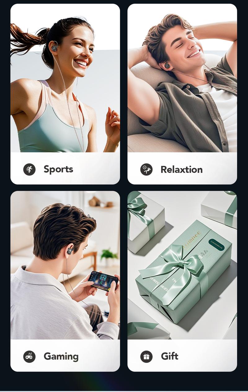 ERAZER XP10 Portable Wired In-Ear Earphone, Wired Headphones With Mic, HiFi Subwoofer Noise Cancelling Wired Earphones for Game Sports, 3D Stereo Sound Headphones For Gym & Sports & Game, Headphones 8D Audio, Electronic Audio Earbud