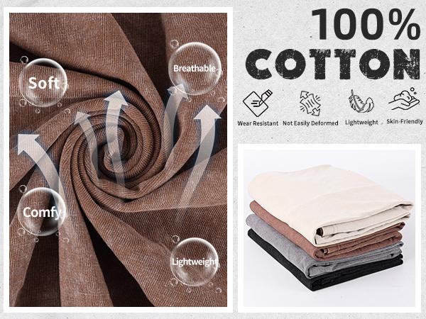 Gihuo Unisex Oversized Sweatshirt for Men Women Vintage Loose Fit Cotton Pullover Crewneck Baggy Acid Wash Long Sleeve Basic T-Shirt for Casual Wear Y2K