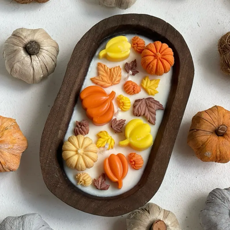 Pumpkin Patch Dough Bowl Candle 15oz - pumpkin spice buttercream scent Ornaments