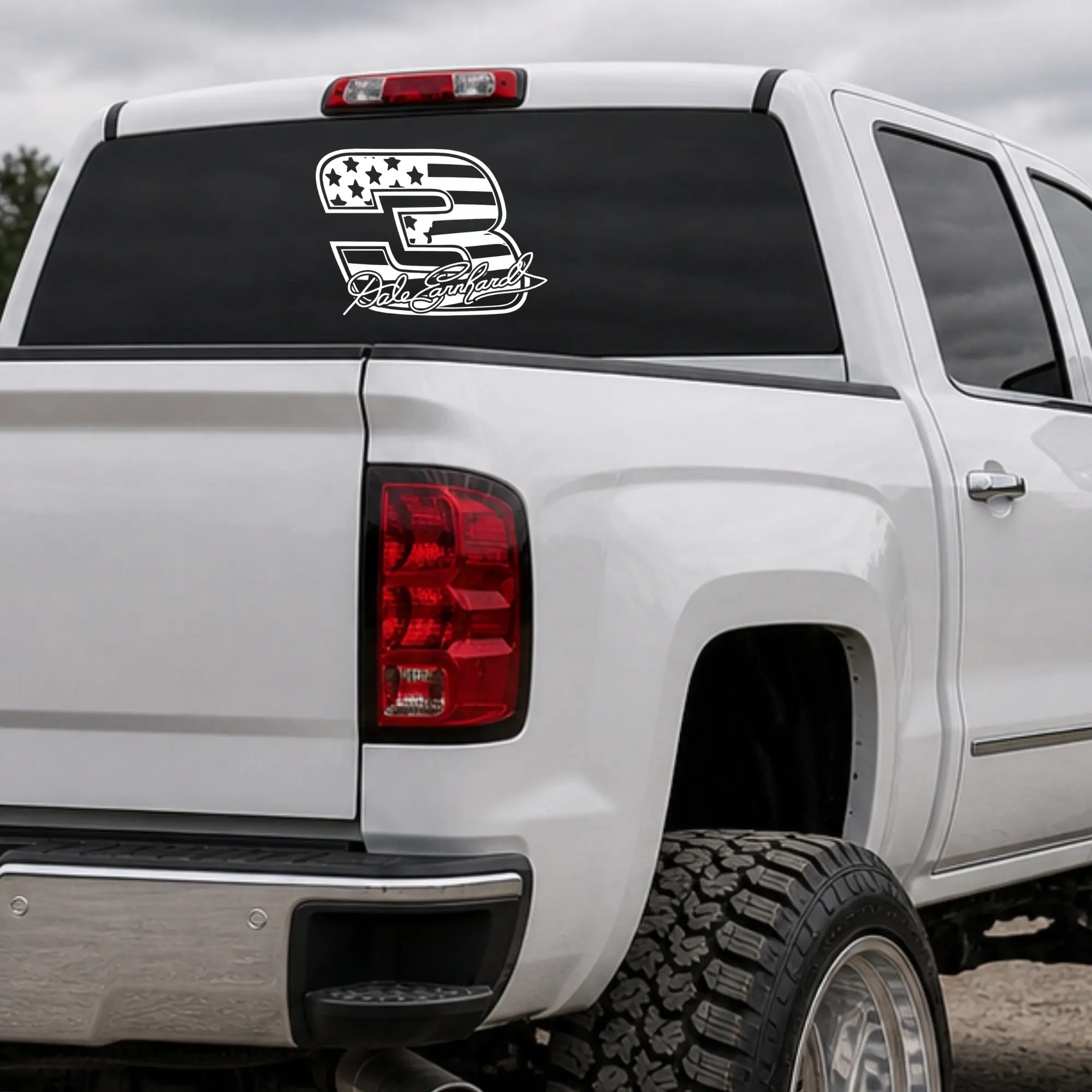 Number 3 signature Vinyl Car Decal