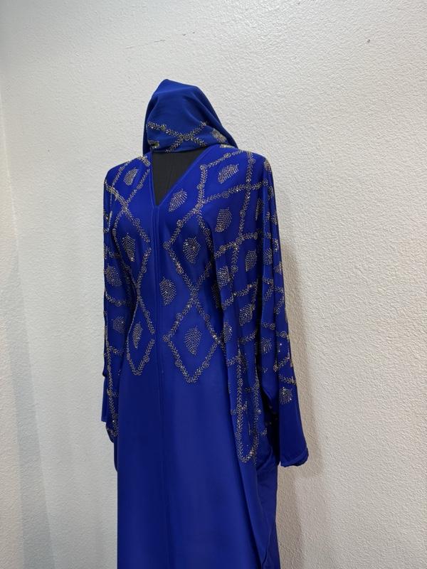 Dubai Butterfly Style Abaya - with Intricate Embellishments and Long Sleeves
