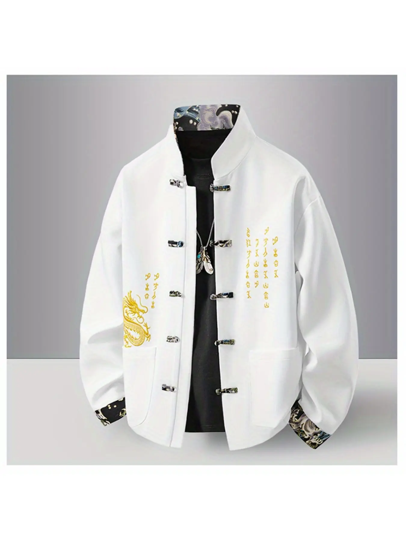 Men's Short/long-Sleeved Coat, Thickened Casual Ethnic Style, Autumn & Winter Fashion, Fitted Blouse-Shirt, Plain H-Type Design, Jackets, Trendy Outerwear, Fashion Casual Coats
