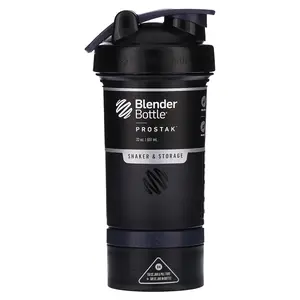 Blender Bottle ProStak, Shaker & Storage, FC Black, 22 oz (651 ml)