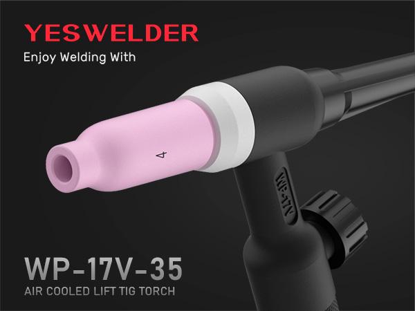 YESWELDER WP-17V-35 13ft TIG Welding Torch 150Amp | 35-50mm² Euro Connector Lift TIG Gun Fits DP200, MIG-205DS-PRO, MIG-250PRO, MIG-165DS-PRO, MIG-185DS-PRO & ARC-205DS-PRO Welder