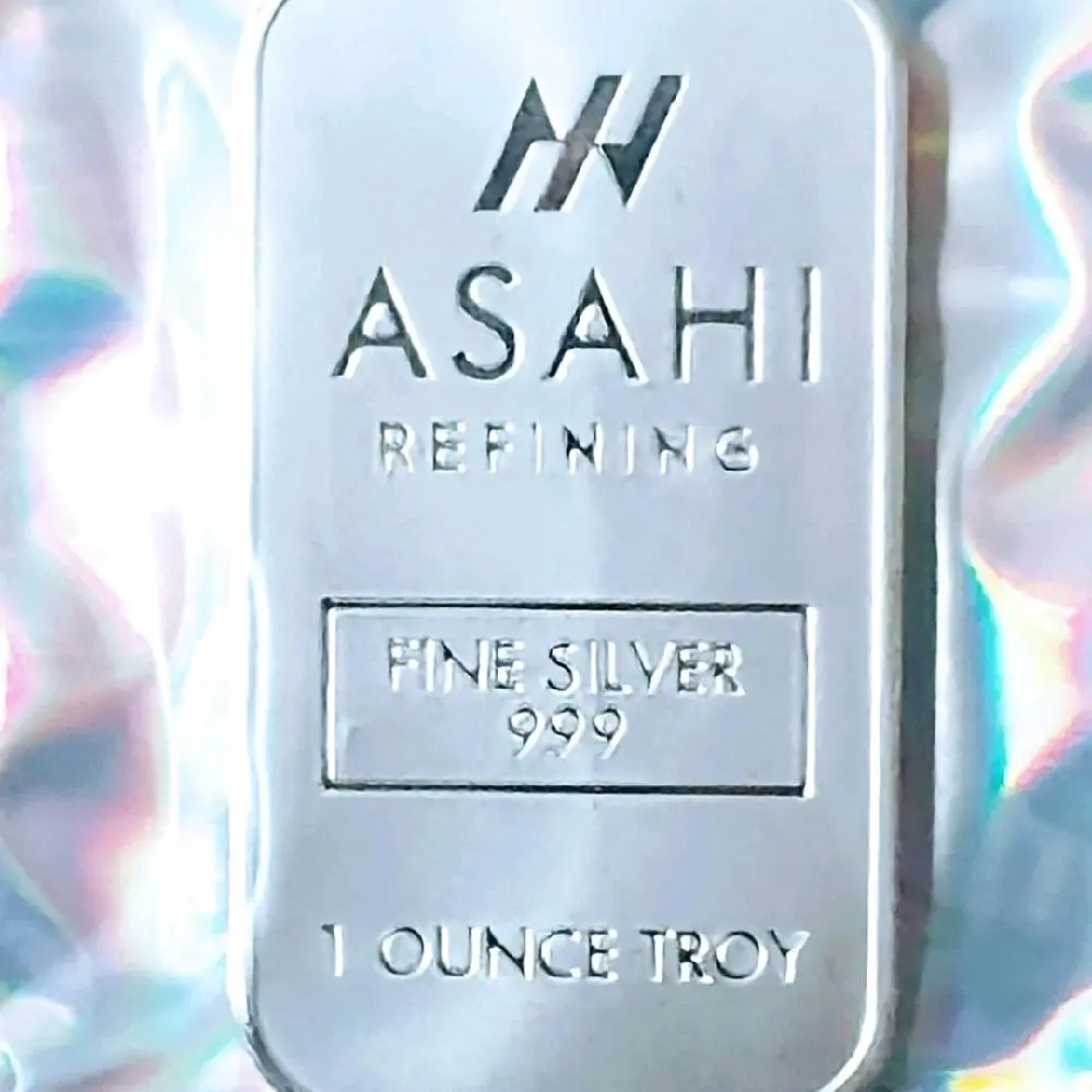 asahi refiners 1 Ounce Troy Fine Silver 999 Assayers & Refiners Bar