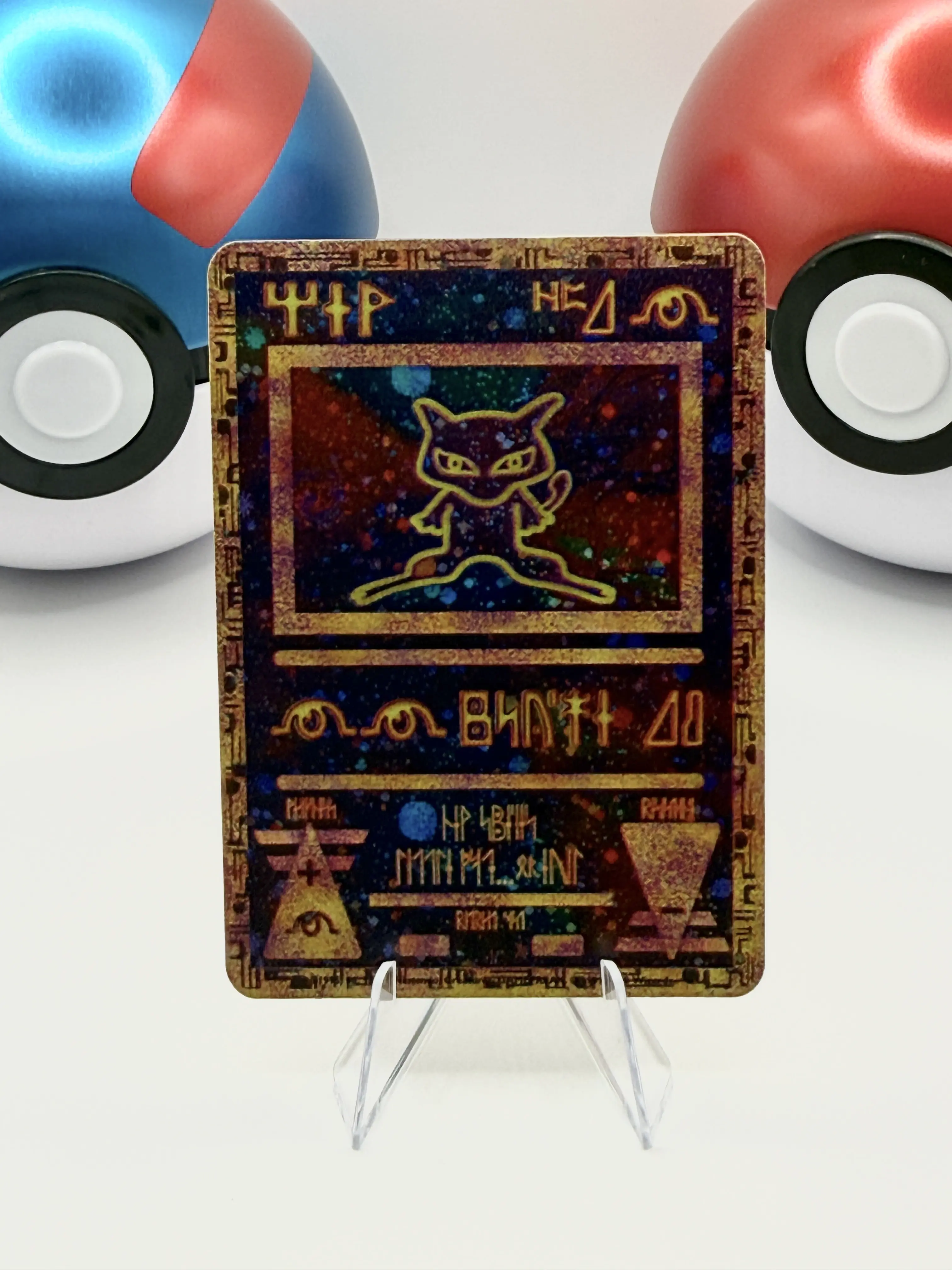 Ancient Mew Promo Pokemon Premium Gold Metal Card Collectible Gift Display