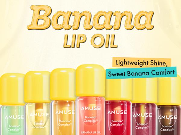 [AMUSE Seoul Official] BANANA LIP OIL | 7 shades, PDRN, lipgloss, glossy, vegan, hydration