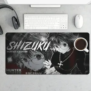 Anime HxH Girl Shizku Large Extended Gaming Mouse Pad & Keyboard Laptop Mat - Mousepad Non-Slip Rubber Base Desk Protector for Home Office