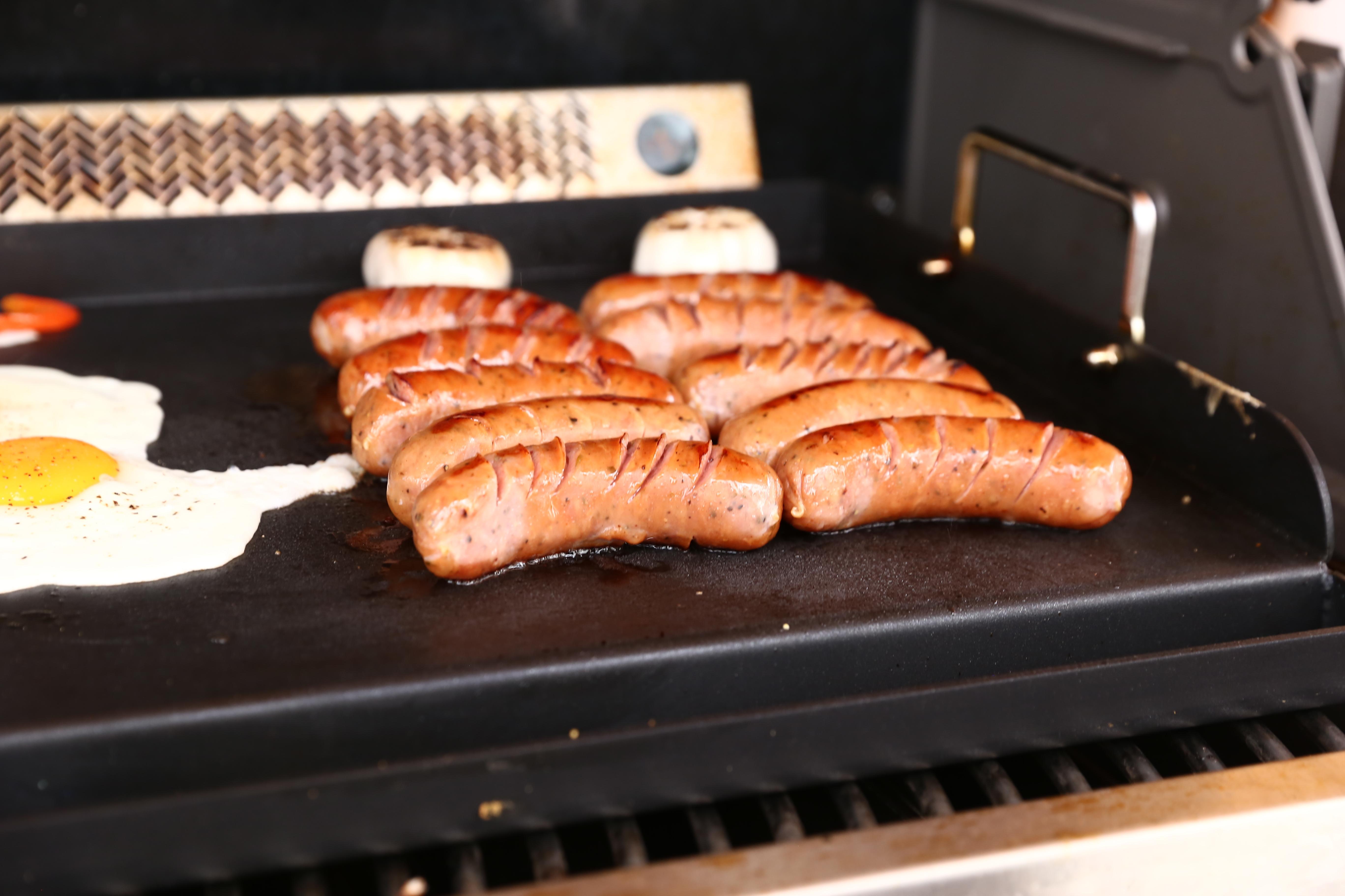 Elf Grill 17" x 13" Metal Griddle for Gas & Charcoal Grills – Universal Flat Top Griddle with Grease Groove/Reinforced Ridges/High Sidewalls, Perfect for Healthy Cooking,Parties & Camping