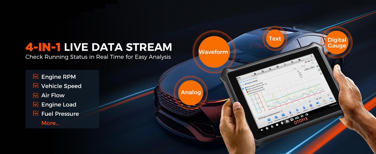 OTOFIX D1 Lite Bidirectional Scan Tool, Bluetooth OBD2 Scanner Diagnostic Tool, 2 Years Free Update, 38+ Services, CANFD & DoIP Protocols, All System Diagnoses, ABS Bleeding, Auto VIN