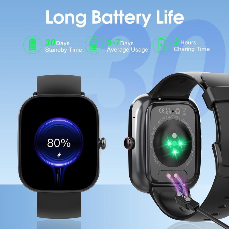 [Valentine's Day] Tukio 2026 Smartwatch 1.85" Touchscreen with 120+ Exercise Modes Sleep Monitoring & Wireless Connectivity for Holiday Gifts & Fitness Tracking