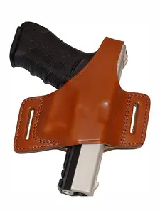 Pancake Leather Holster Fits Glock 17 19 22 23 26 27, Two Slot Hand-Molded Open-end RH Handmade! (ALIS532)