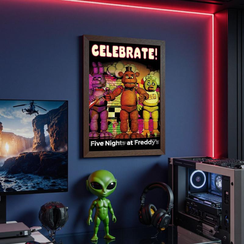 Five Nights At Freddy's Celebrate Wall Poster - Home Decor Art - Gift Idea