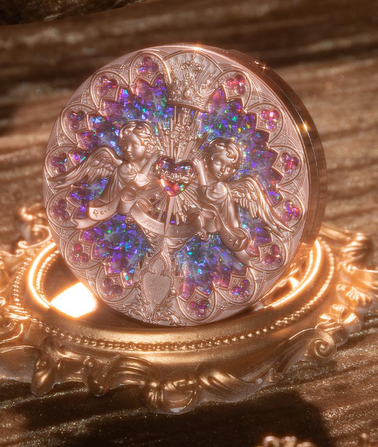 Flower Knows Little Angel Collection Embossed Highlighter, shimmer, makeup, cosmetic, silky, longlasting, dealsforyoudays