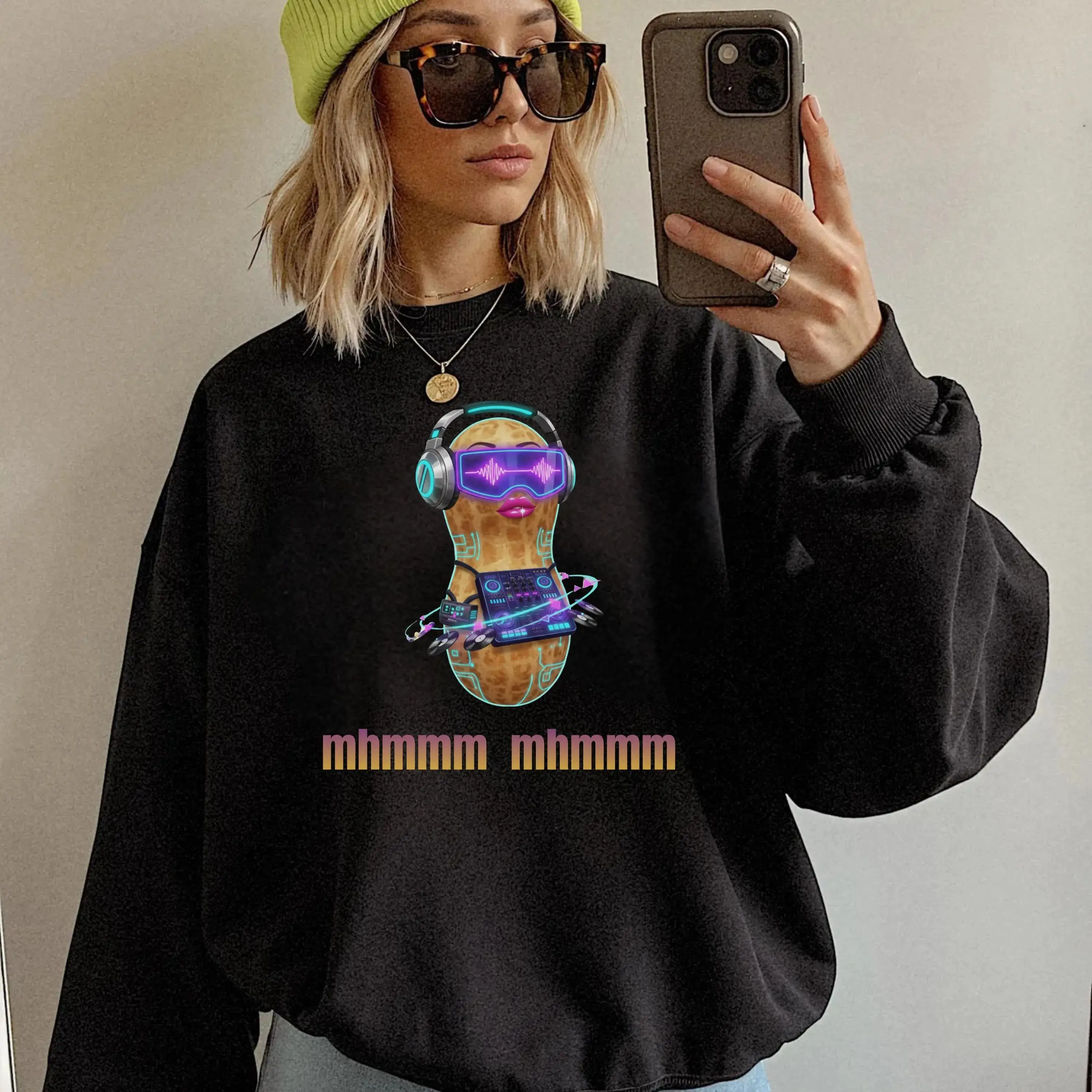 Funny Burnt Peanut DJ T-Shirt, Burnt Peanut Fan Sweater