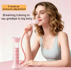 Digital Breathing Exercise Dumbbell with Adjustable Air Vent, Resistance Breathing Trainer for Lung Capacity & Diaphragmatic Breathing, Abdominal Fitness Equipment for Home, Yoga, Pilates, Suitable for Men and Women